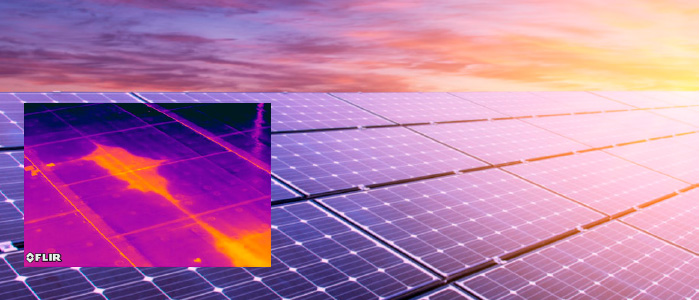 بازرسی پنل های خورشیدی با تصویربرداری حرارتی